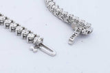 9.66cttw Diamond Tennis Necklace In 14k White Gold 21.8g 16.25 Inch Eb0926oxxzde