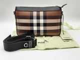 Burberry Rambler Dark Birch Brown Check Coated Canvas Shoulder Bag Do0724prxde