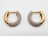 0.75 Cttw Lab Grown Diamonds Gold Coated Silver 6.9g Hoop Earrings Do0225srde