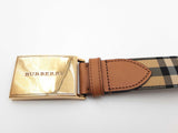 Burberry Horseferry Signature Check Canvas Leather Belt Size 75/30 Do0724rxde