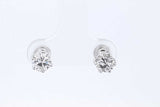 0.66cttw Diamond Stud Earrings In 18k White Gold 1 Gram Eb0726worde