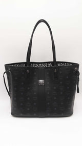 Mcm Visetos Medium Liz Reversible Black Shopper Tote Sd1025lrzdu