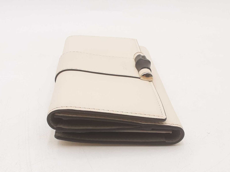 Gucci Beige Leather Bamboo Wallet Sd0725lzxsa