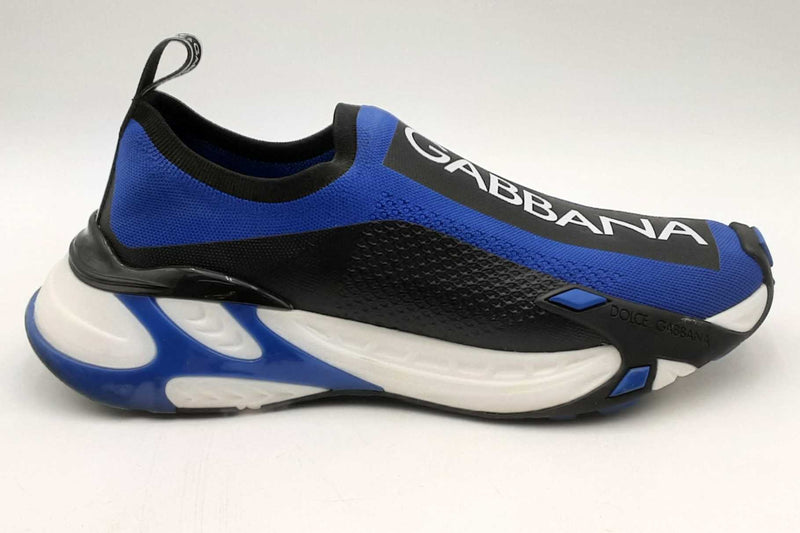 Dolce & Gabbana Fast Blue Stretch Knit Sneakers Size 43 Eb0325lrxsa