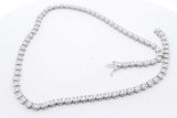 8.0ctw Lab Grown Diamond Tennis Necklace Sterling Silver 21.5 Grams Eb0725srxdu