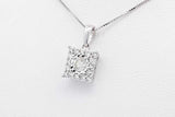0.49ctw Diamond Pendant Necklace In 14k White Gold 2 Grams 18 Inch Eb1025oxzdu