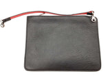 Christian Louboutin Black Grained Calf Leather Pouch Sd0526lorde