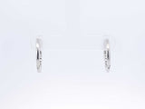 0.56 Cttw Diamond & 18k White Gold Latch-back Hoop Earrings 4.4 Gram Fw0925wzxdu