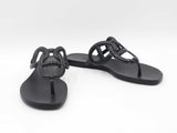 Hermès Egerie Chaine D'ancre Sandals In Black Tpu Rubber Size 7.5 Fw1026oxzdu