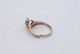 Diamond & Red Gemstone Ring In 14k Yellow Gold 3.4 Grams Size 7 Eb0326pxzsa
