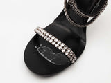 Giuseppe Zanotti Leather Crystal Embellished Sandals Black Size 37.5 Aa0626crsa