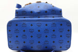 Mcm Stark Visetos Studded Blue Leather Backpack Sd0426orzdu