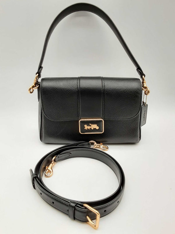 Coach Grace 2 Way Black Leather Shoulder Bag Do1024pxde