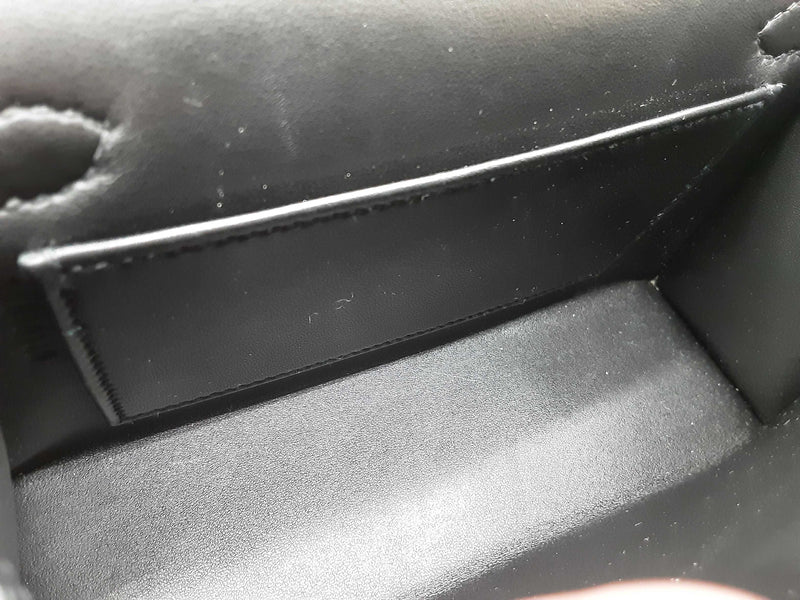 Hermes Mini Kelly Sellier Noir Black Epsom Palladium Crossbody Bag Do0925orxzxde