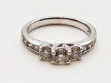 0.38 Cttw Natural Diamonds 10k White Gold 3.3g Ring Size 7 Do0326lrxde