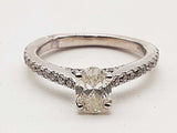 0.86 Cttw 18k White Gold 2.9g Ring Size 4.5 Do0526cxzde