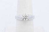 0.8ctw Diamond Solitaire Ring In 14k White Gold 4.6 Grams Size 6.5 Eb0426lxxzde