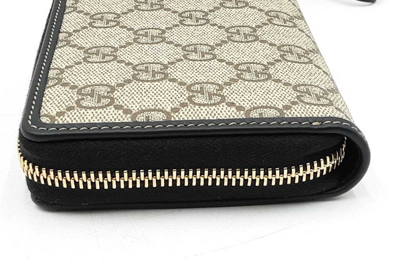 Gucci Gg Emblem Zip Around Wallet Eb1225orxdu