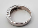 0.69 Cttw Diamond & 18k White Gold Wide Band 10.3 Grams Size 10.25 Fw0826exzdu