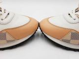 Louis Vuitton Run Away Sneakers In Damier Azur Canvas & Leather Sz 7 Fw0626lrzdu