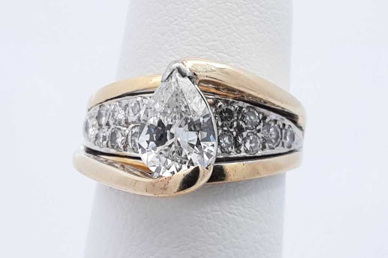 Approx. 1ctw Diamond Ring In 14k Yellow Gold 4.5 Grams Size 4.5 Eb1224rxzdu