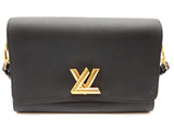 Louis Vuitton Soft Twist Black Leather Shoulder Bag Do0425lexzde