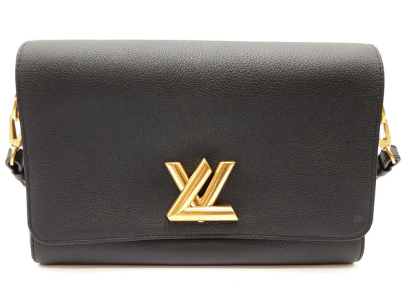 Louis Vuitton Soft Twist Black Leather Shoulder Bag Do0425lexzde