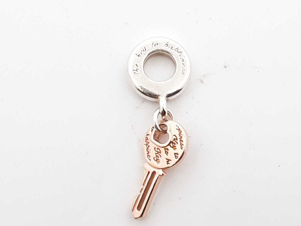 Pandora .925 Silver 1.8g Two Tone Key Charm Lh1025lxde