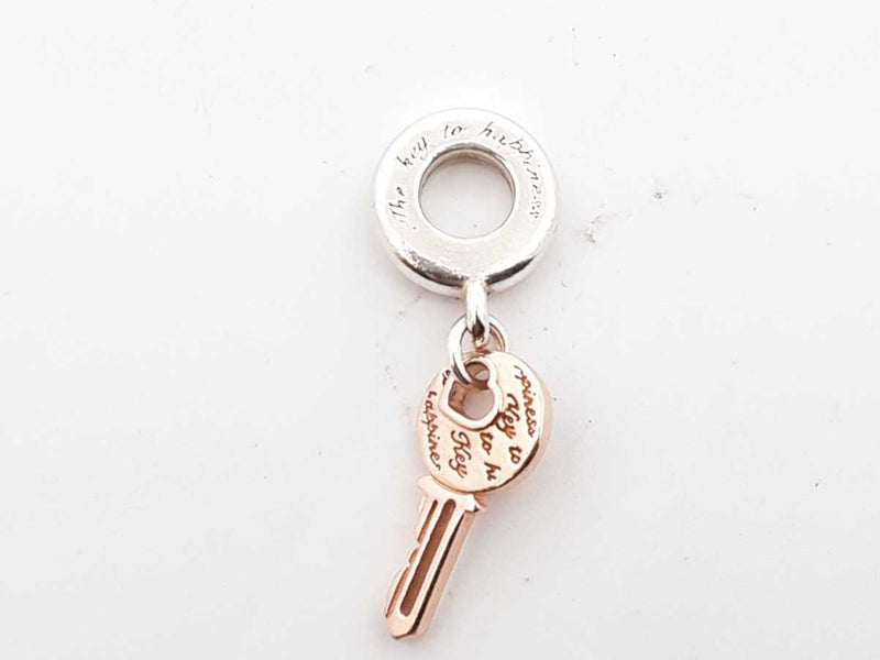 Pandora .925 Silver 1.8g Two Tone Key Charm Lh1025lxde