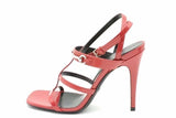 Gucci Regent Strappy Horsebit Red Leather Heels Size 37 Eb0926oorsa