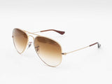 Ray-ban Aviator Large Gold-tone Sunglasses With Brown Gradient Lenses Fw0626rzdu