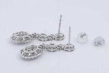 2.56cttw Diamond Drop Stud Earrings In 18k White Gold 3.2 Grams Eb0326lxexdu