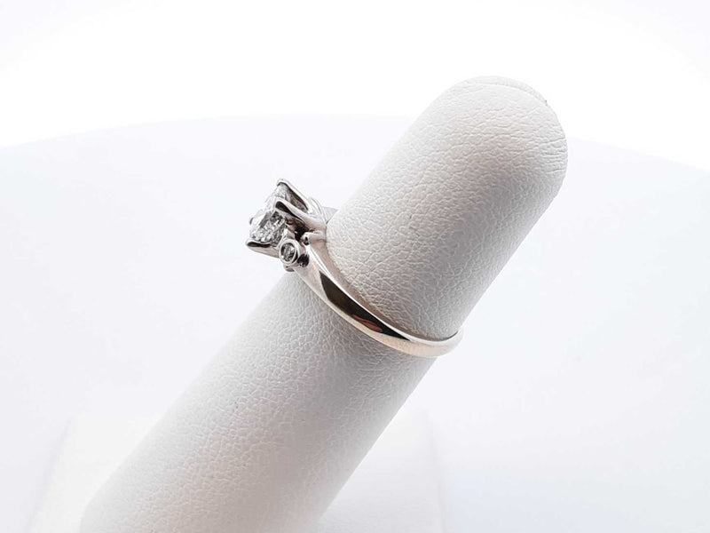 0.78 Cttw Diamond & 10k White Gold Ring With Cert 1.9 Gram Size 5 Fw1124pxzdu