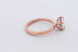 0.69cttw Trillion Cut Diamond Ring In 18k Rose Gold 2.7 Grams Size 4 Eb0826irxsa