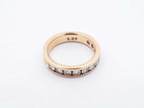 1.0 Ctw Channel-set Diamond & 14k Yellow Gold Ring 5.5 Grams Size 7 Fw0925orzdu