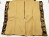 Fendi Ff Gold Brown Wide Leg Snap Sides Track Pants Size 42 Do0326lrxde