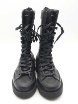 Givenchy Clapham Black Leather Biker Boots Size 40 Eb0326lxzsa