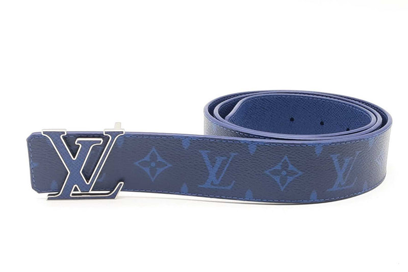 Louis Vuitton Blue Monogram Reversible Lv Initiales Belt Eb1224lrxsa