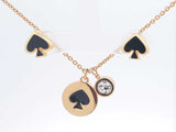 Kate Spade "Spot The Spade" Necklace & "Everday" Earring Ensemble Fw0226ozdu