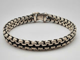 David Yurman 0.925 Silver 49.1g Woven Box Chain Bracelet 7.75g Do1024lrxde