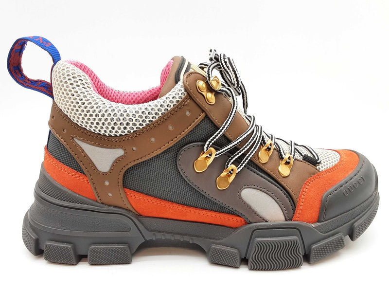Gucci Flastrek Journey Gray Orange Shoes Size Gucci 38 W Do0625lxzde