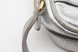 Yves Saint Laurent Metallic Silver Leather Camera Crossbody Bag Eb0826psxde