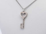 Tiffany & Co. Sterling Silver Key Pendant Necklace 2.1 Grams 16 Inch Eb1124exsa