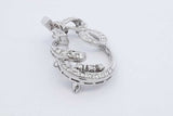 14k White Gold Diamond Brooch 8.7 Grams Eb0626ixzdu