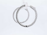 0.40 Cttw Diamond & 14k White Gold Inside Out Hoop Earrings 6.6 Gramsfw0826przdu