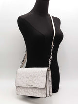 Michael Kors Gusset Large Floral Crossbody Gray Aa0826pzsa