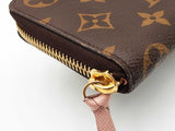 Louis Vuitton Clemence Wallet In Monogram Coated Canvas & Rose Ballerine Leather Fw0726lrzdu