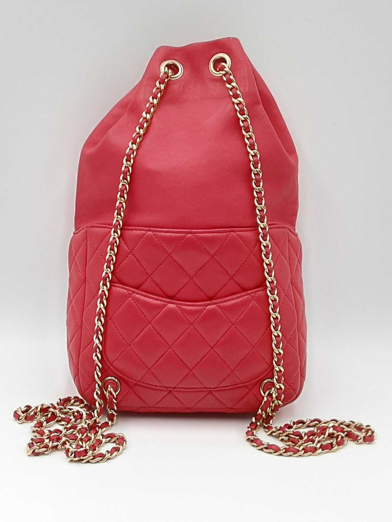 Chanel Dark Pink Quilted Lambskin Seoul Backpack Eb0524llxzdu