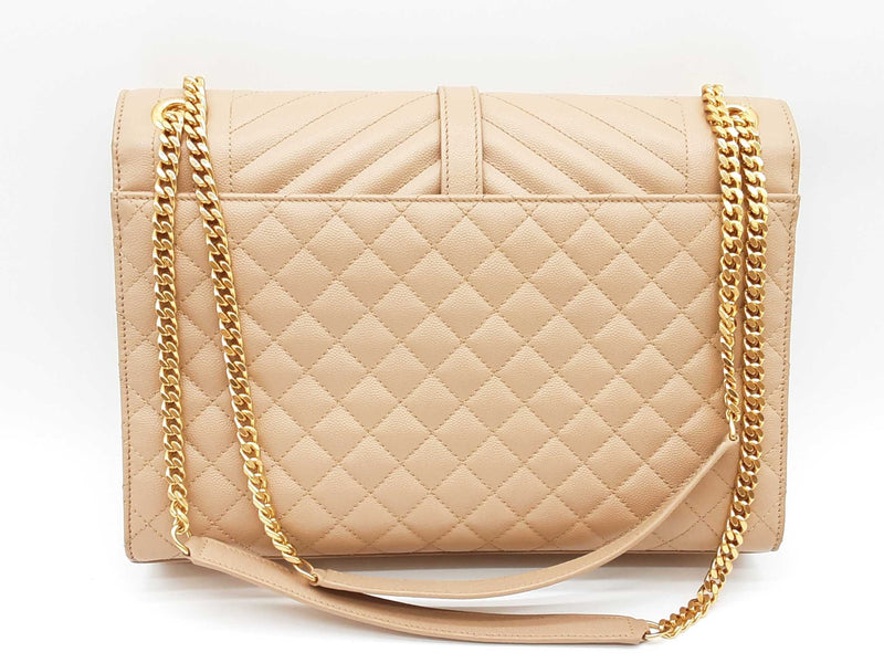 Saint Laurent Envelope Large Beige Shoulder Bag Sd1025ezxde
