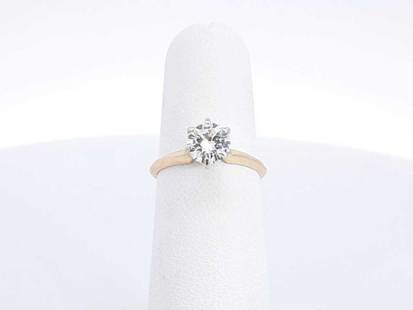 0.64 Cttw Diamond Solitaire Ring In 14k Yellow Gold 2 Grams Size 5 Fw0724ixzdu